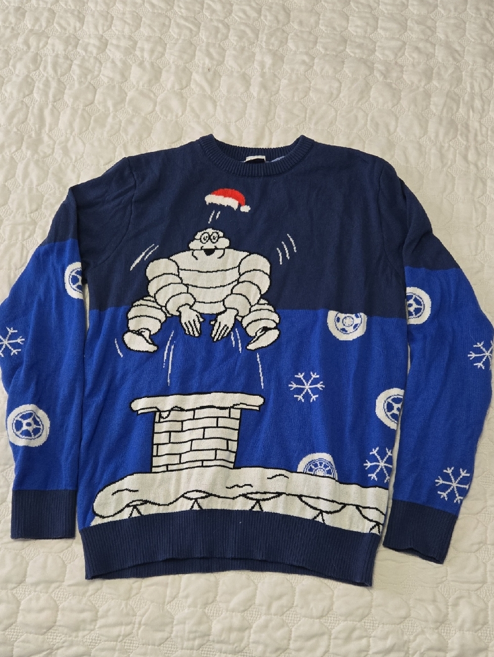 Micbelin Man Blue Holiday Sweater